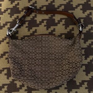 Coach Tan and Brown Signature bag